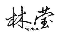 駱恆光林瑩行書個性簽名怎么寫