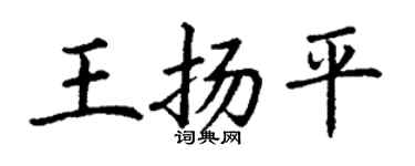 丁謙王揚平楷書個性簽名怎么寫