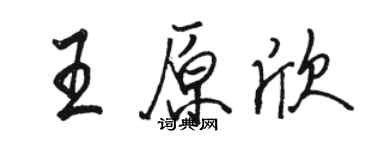 駱恆光王原欣行書個性簽名怎么寫