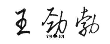 駱恆光王勁勃行書個性簽名怎么寫