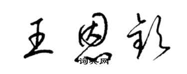 梁錦英王恩欽草書個性簽名怎么寫