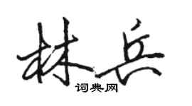 駱恆光林兵行書個性簽名怎么寫