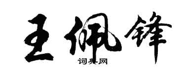 胡問遂王佩鋒行書個性簽名怎么寫