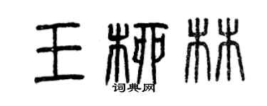 曾慶福王柳林篆書個性簽名怎么寫