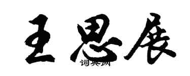 胡問遂王思展行書個性簽名怎么寫