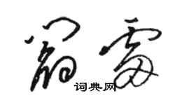 駱恆光閻雷草書個性簽名怎么寫