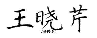 丁謙王曉芹楷書個性簽名怎么寫