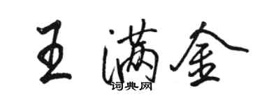 駱恆光王滿金行書個性簽名怎么寫