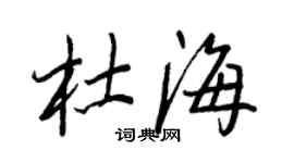 王正良杜海行書個性簽名怎么寫