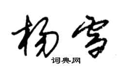 朱錫榮楊雪草書個性簽名怎么寫