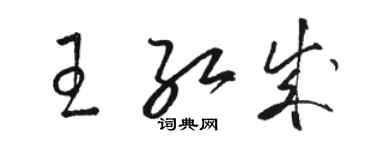 駱恆光王紅成草書個性簽名怎么寫