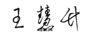 駱恆光王慧竹草書個性簽名怎么寫