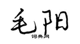 曾慶福毛陽行書個性簽名怎么寫