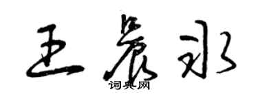 曾慶福王晨冰草書個性簽名怎么寫