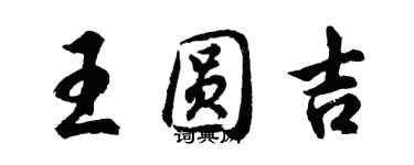 胡問遂王圓吉行書個性簽名怎么寫