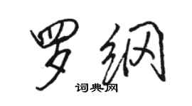 駱恆光羅綱行書個性簽名怎么寫