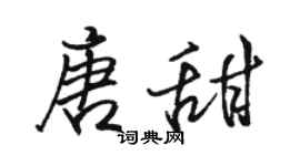 駱恆光唐甜行書個性簽名怎么寫