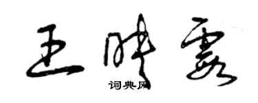 曾慶福王映霞草書個性簽名怎么寫