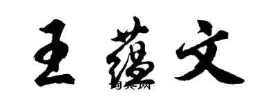 胡問遂王蘊文行書個性簽名怎么寫