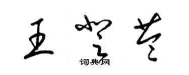 梁錦英王登苓草書個性簽名怎么寫