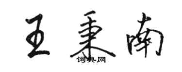 駱恆光王秉南行書個性簽名怎么寫