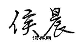 曾慶福侯晨行書個性簽名怎么寫