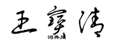 曾慶福王寶清草書個性簽名怎么寫