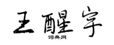 曾慶福王醒宇行書個性簽名怎么寫