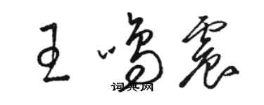 駱恆光王鳴震草書個性簽名怎么寫