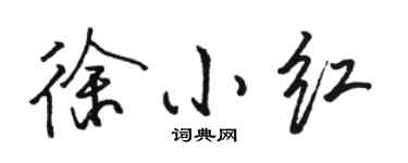 駱恆光徐小紅行書個性簽名怎么寫