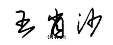 朱錫榮王肖沙草書個性簽名怎么寫