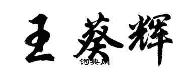 胡問遂王葵輝行書個性簽名怎么寫