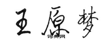 駱恆光王原夢行書個性簽名怎么寫