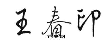 駱恆光王春印行書個性簽名怎么寫