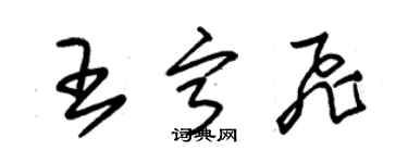 朱錫榮王寧飛草書個性簽名怎么寫