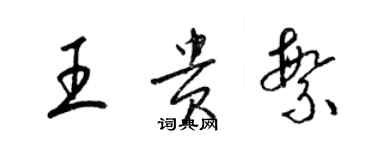 梁錦英王貴繁草書個性簽名怎么寫