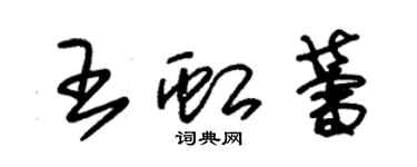 朱錫榮王虹蕾草書個性簽名怎么寫