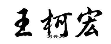 胡問遂王柯宏行書個性簽名怎么寫