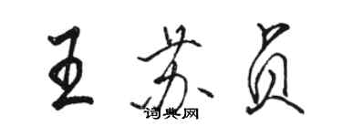 駱恆光王蘇貞行書個性簽名怎么寫