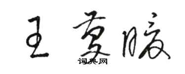 駱恆光王慶暖草書個性簽名怎么寫