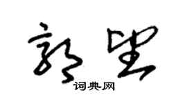 朱錫榮郭望草書個性簽名怎么寫
