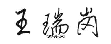 駱恆光王瑞崗行書個性簽名怎么寫