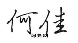 駱恆光何佳行書個性簽名怎么寫