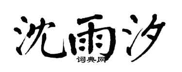 翁闓運沈雨汐楷書個性簽名怎么寫