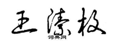 曾慶福王潔枚草書個性簽名怎么寫