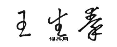駱恆光王生秦草書個性簽名怎么寫
