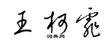 梁錦英王柯霏草書個性簽名怎么寫