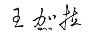 駱恆光王加拉草書個性簽名怎么寫