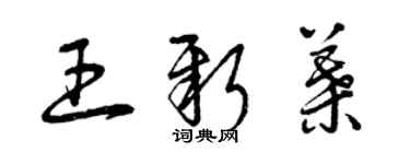 曾慶福王新葉草書個性簽名怎么寫