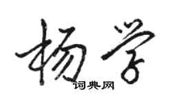駱恆光楊學行書個性簽名怎么寫